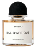 Byredo Bal d'Afrique perfume bottle on a black background