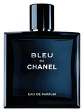 Bleu de Chanel Eau de Parfum bottle on a transparent background