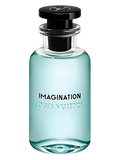 Louis Vuitton Imagination perfume bottle on a black background