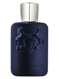 parfums de marly layton perfume bottle with silver cap on a white background
